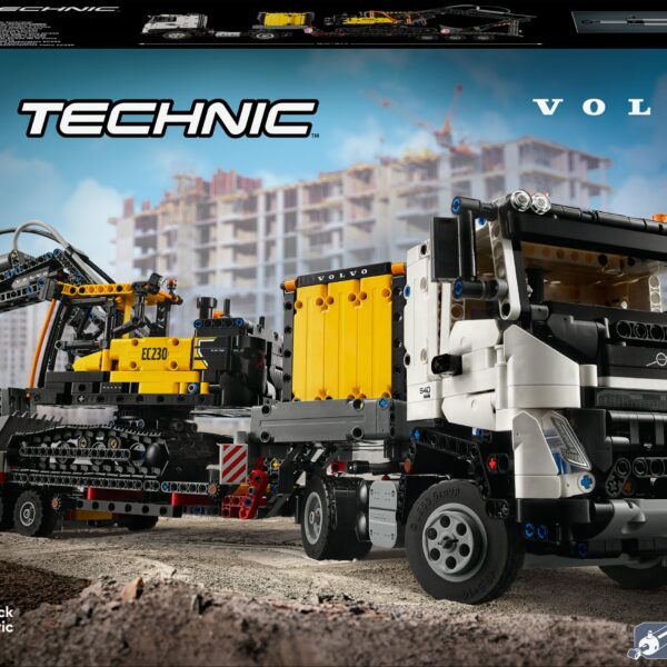 Le camion Volvo FMX et la pelleteuse électrique EC230 LEGO 42175 | Série Technic