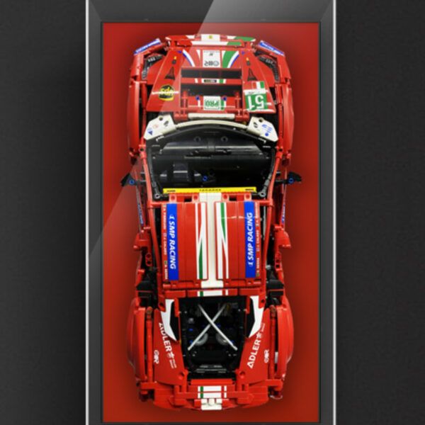 Support mural de présentation pour Lego Technic Ferrari 488 GTE «&nbsp;AF Corse #51&nbsp;» 42125
