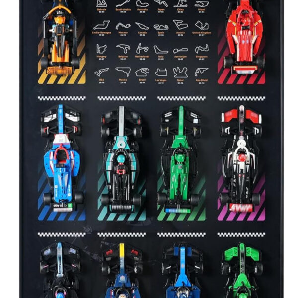 Panneau d’affichage mural pour Lego Speed Champions Ultimate Formula 1 Collector's Pack (voiture non incluse). Support mural pour ensemble de voitures miniatures F1 de collection Lego 66802, gain de place, décoration intérieure créative
