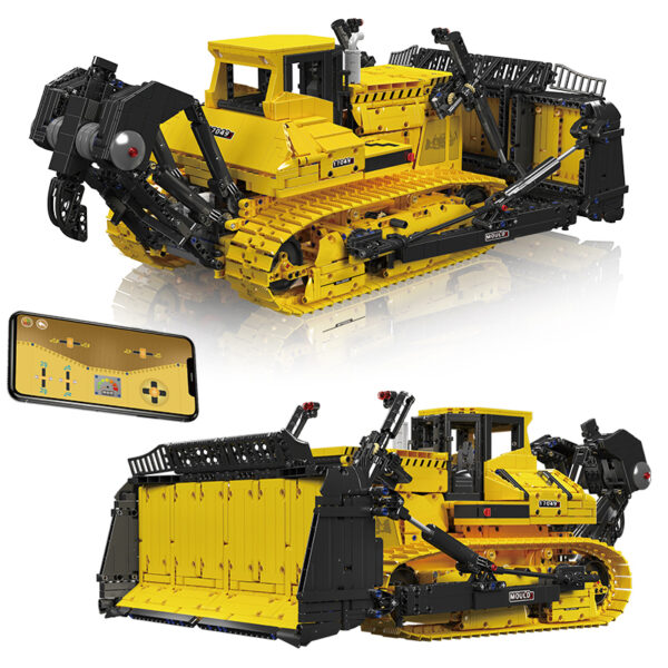 MOULD KING 17049 Bulldozer Liebherr PR766 avec télécommande | 3 568 pièces