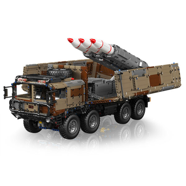 MOULD KING 20044 Camion de missiles 8x4 RC, Jeu de construction militaire | 3 594 pièces