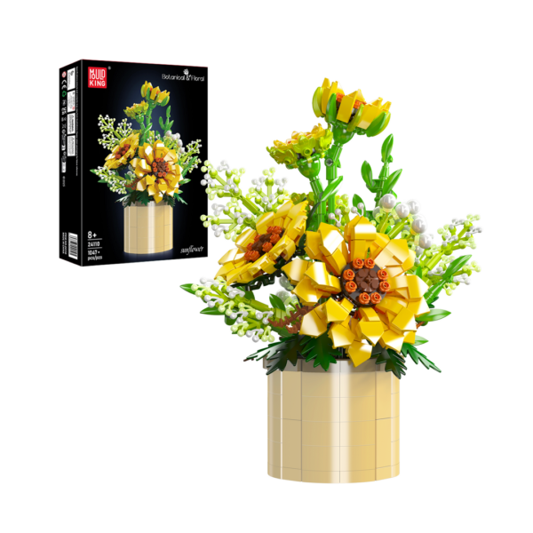 MOULD KING 24110 Kit de construction Tournesol en pot | 1 047 pièces