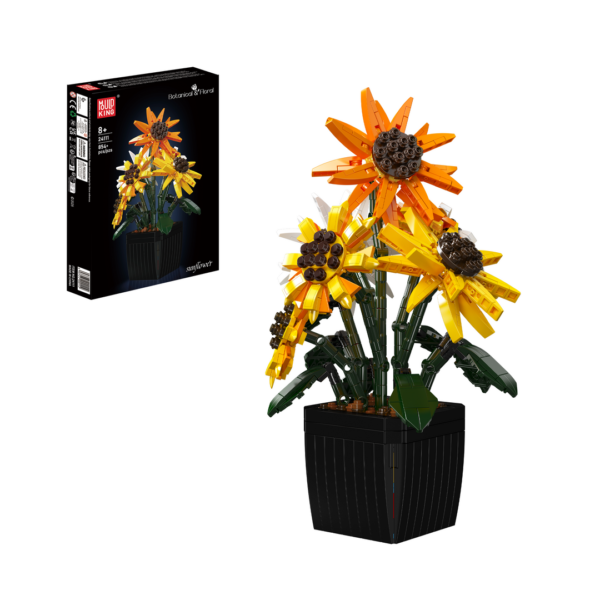 Mould King 24111 Kit de construction Tournesol en pot | 854 pièces
