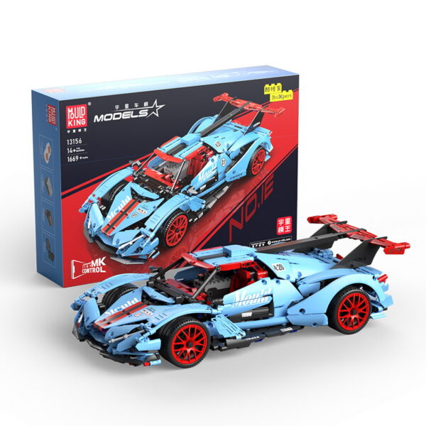 MOULD KING 13156 Voiture de sport RC Apollo bleue « Dieu du Soleil » avec 1 669 pièces