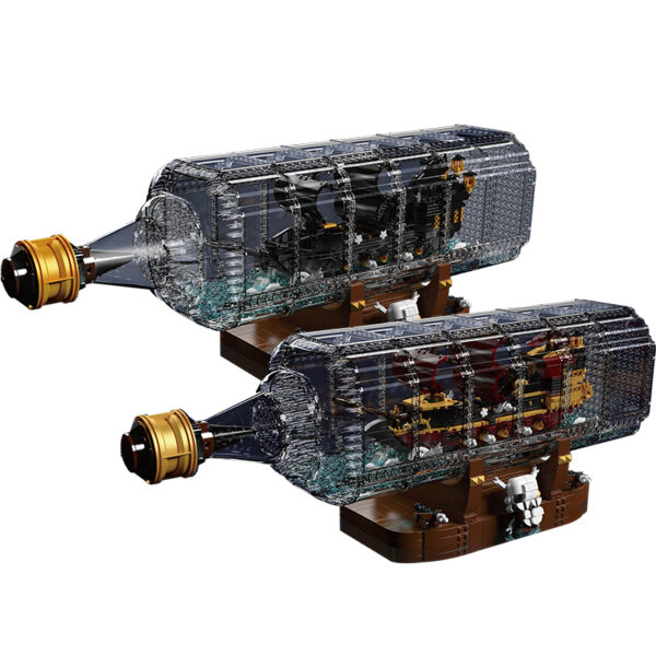 Mould King 10065 Coffret de construction Bateau pirate noir en bouteille | 2 206 pces