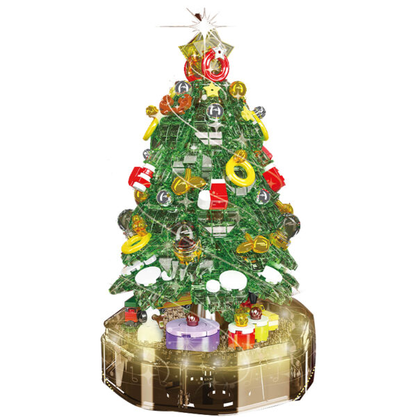 MOULD KING 10090 Boîte à musique de Noël magique verte avec 688 pièces
