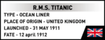 Cobi RMS Titanic 1:450 1688