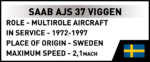 Cobi Saab AJS 37 Viggen 5911