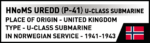 Cobi HNoMS Uredd (P-41) U-class submarine 4861
