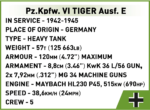 Cobi Pz.Kpfw. VI Tiger Ausf.E 2735