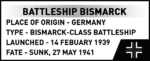 Cobi Battleship Bismarck 4860